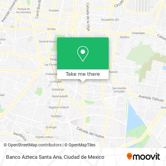 Mapa de Banco Azteca Santa Ana