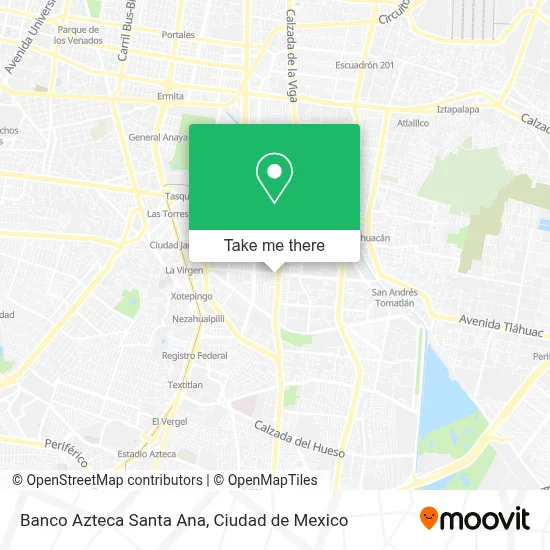 Banco Azteca Santa Ana map
