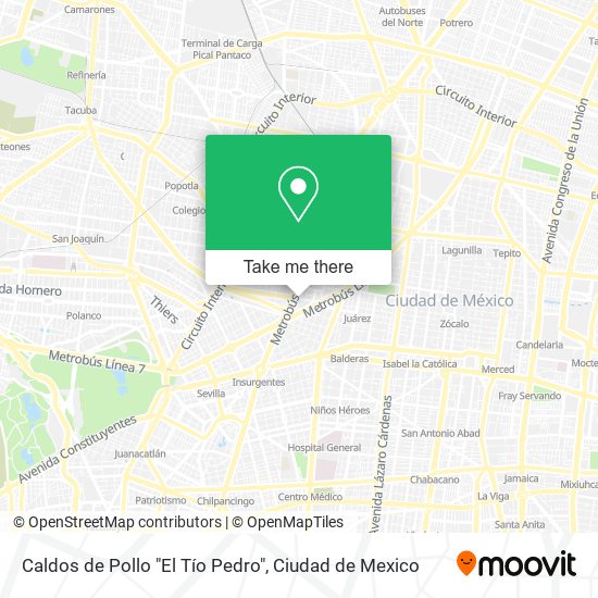 Mapa de Caldos de Pollo "El Tío Pedro"