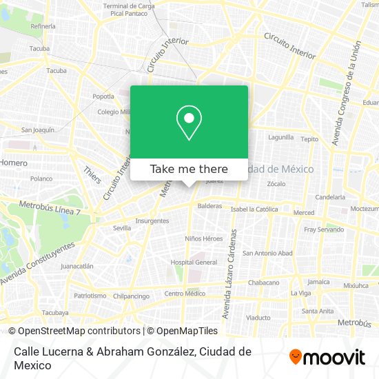 Calle Lucerna & Abraham González map