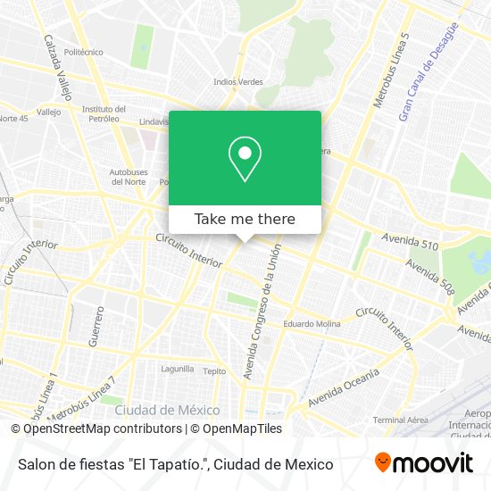 Mapa de Salon de fiestas "El Tapatío."