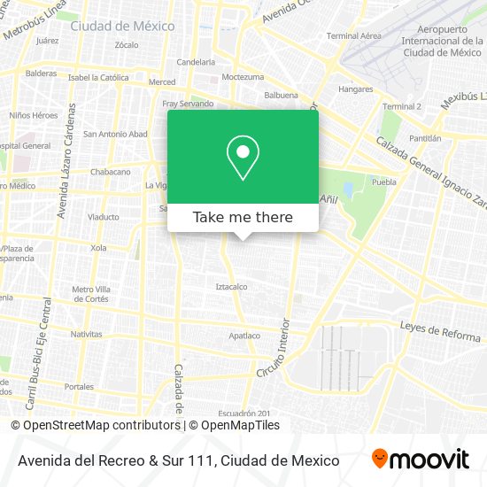 Avenida del Recreo & Sur 111 map