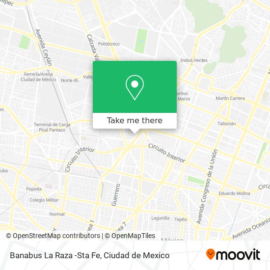 Banabus La Raza -Sta Fe map