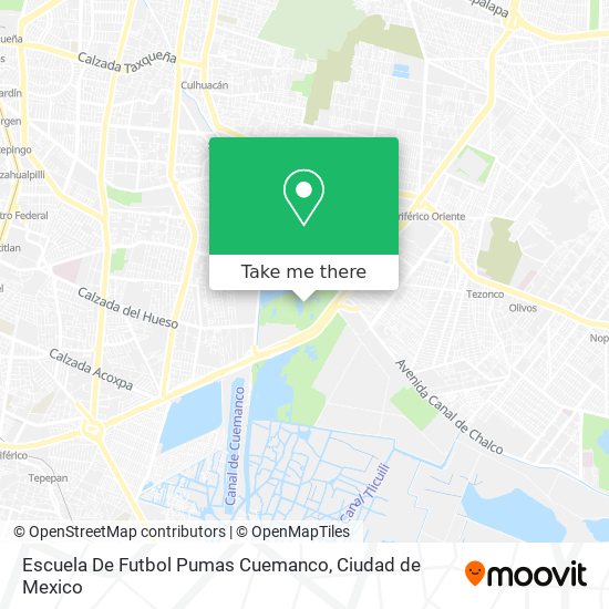 Escuela De Futbol Pumas Cuemanco map