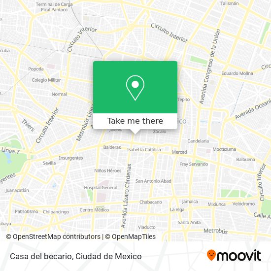 Casa del becario map