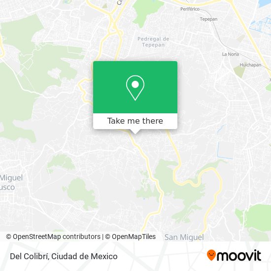 Mapa de Del Colibrí
