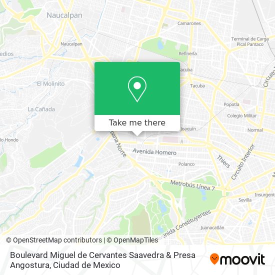 Boulevard Miguel de Cervantes Saavedra & Presa Angostura map