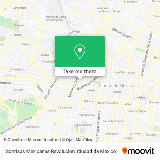 Sonrisas Mexicanas Revolucion map