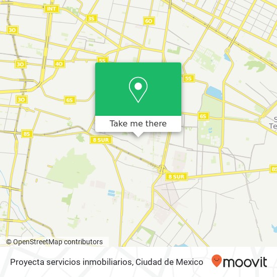 Proyecta servicios inmobiliarios map