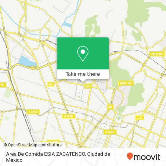 Area De Comida ESIA ZACATENCO map