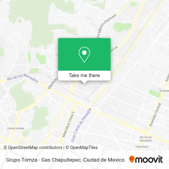 Grupo Tomza - Gas Chapultepec map
