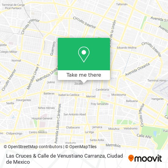 Las Cruces & Calle de Venustiano Carranza map