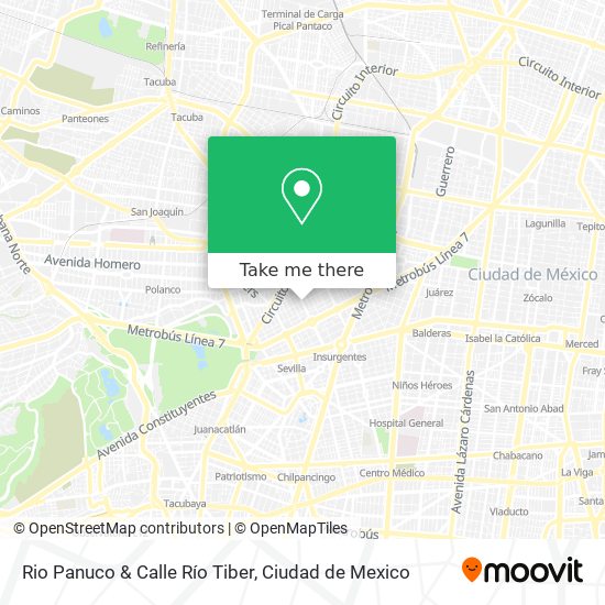 Rio Panuco & Calle Río Tiber map