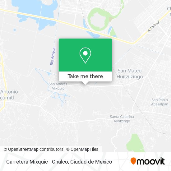 Mapa de Carretera Mixquic - Chalco