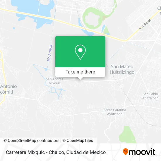 Carretera Mixquic - Chalco map