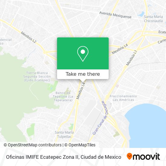 Oficinas IMIFE Ecatepec Zona II map