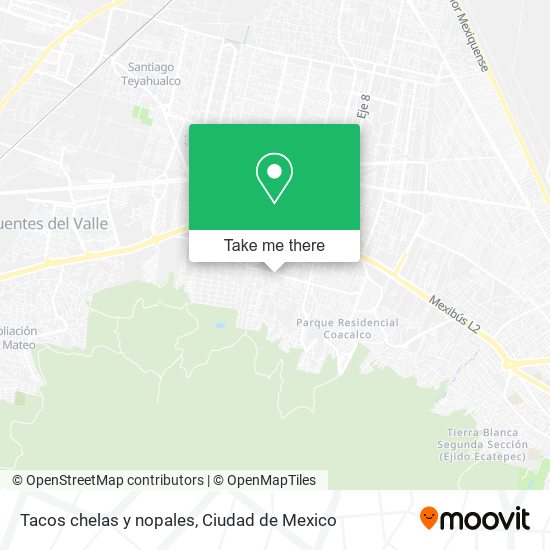 Mapa de Tacos chelas y nopales