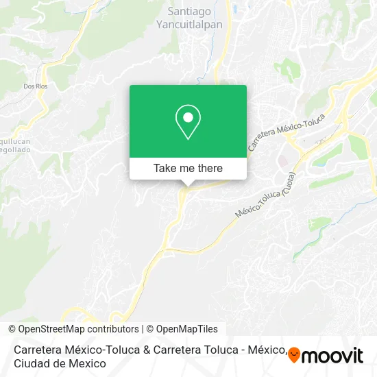 Mapa de Carretera México-Toluca & Carretera Toluca - México