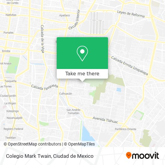 Colegio Mark Twain map