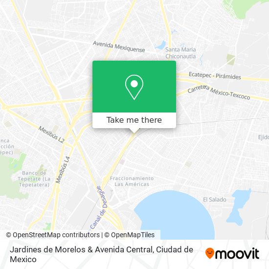 Jardines de Morelos & Avenida Central map