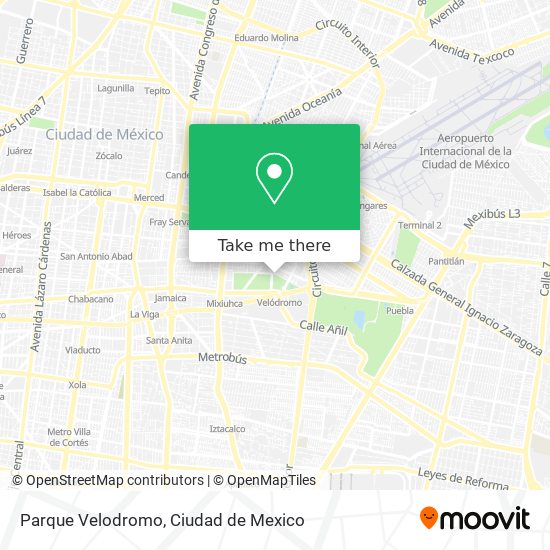 Mapa de Parque Velodromo