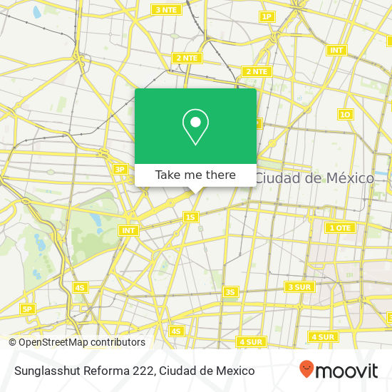 Sunglasshut Reforma 222 map