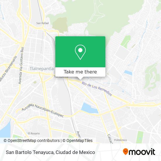 San Bartolo Tenayuca map