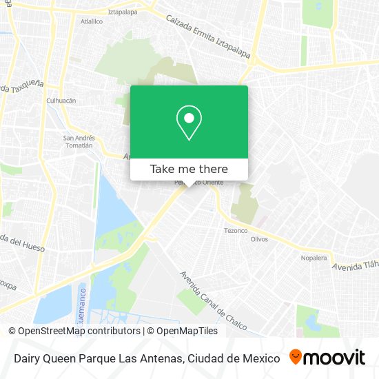 Dairy Queen Parque Las Antenas map