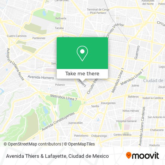 Avenida Thiers & Lafayette map