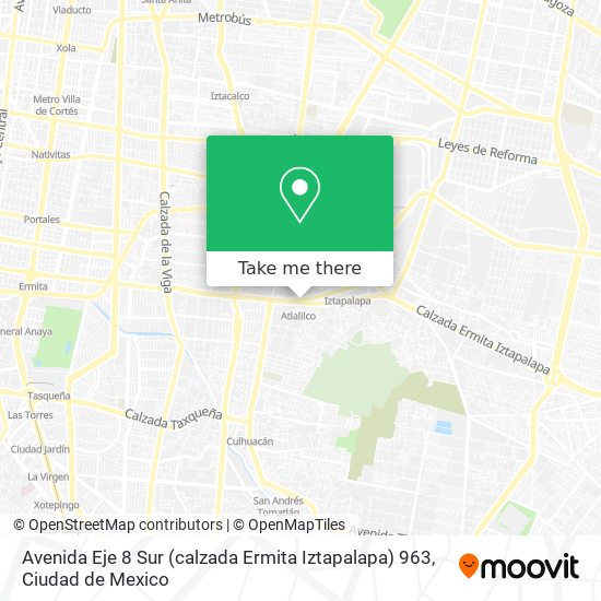 Avenida Eje 8 Sur (calzada Ermita Iztapalapa) 963 map
