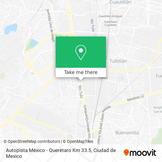 Autopista México - Querétaro Km 33.5 map