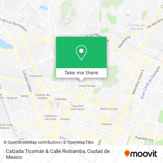 Calzada Ticomán & Calle Riobamba map