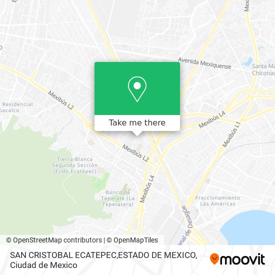 Mapa de SAN CRISTOBAL ECATEPEC,ESTADO DE MEXICO