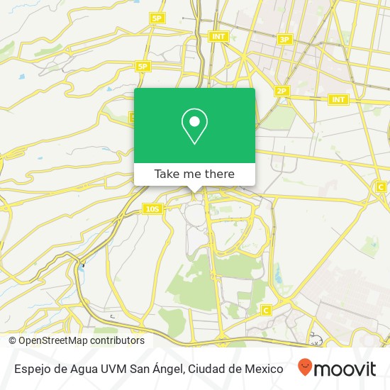 Espejo de Agua UVM San Ángel map