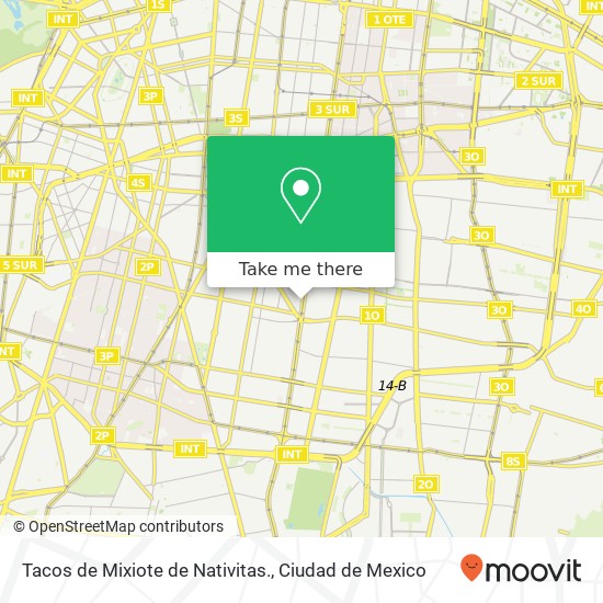 Mapa de Tacos de Mixiote de Nativitas.