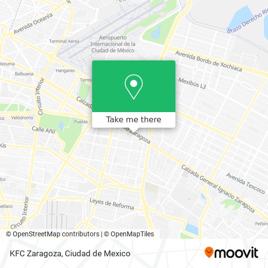 KFC Zaragoza map