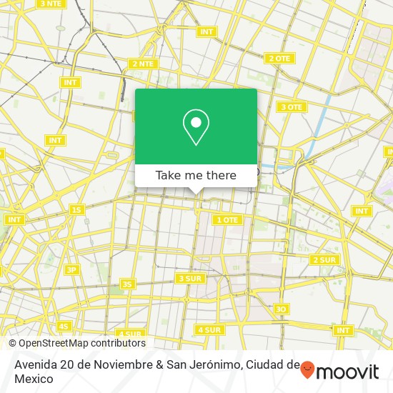 Avenida 20 de Noviembre & San Jerónimo map