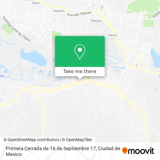 Mapa de Primera Cerrada de 16 de Septiembre 17