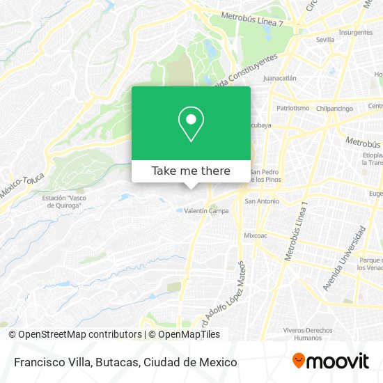 Francisco Villa, Butacas map