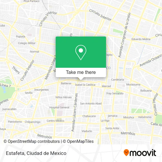 Estafeta map