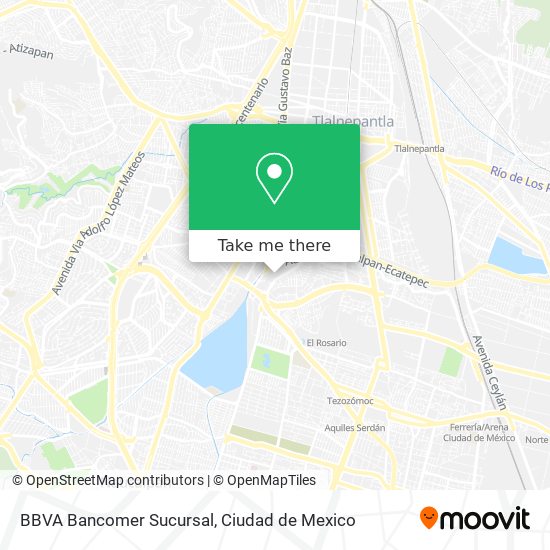BBVA Bancomer Sucursal map