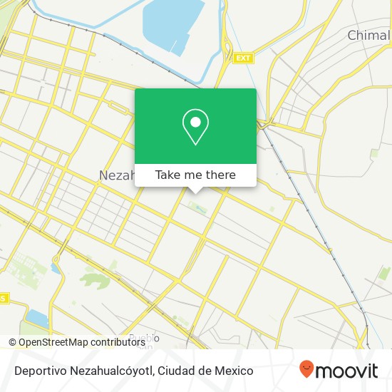 Mapa de Deportivo Nezahualcóyotl