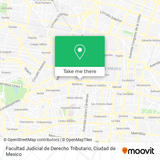 Mapa de Facultad Judicial de Derecho Tributario