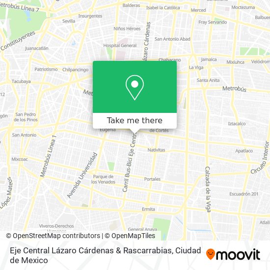 Eje Central Lázaro Cárdenas & Rascarrabias map