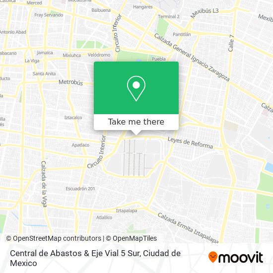 Central de Abastos & Eje Vial 5 Sur map