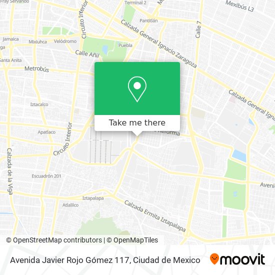 Avenida Javier Rojo Gómez 117 map