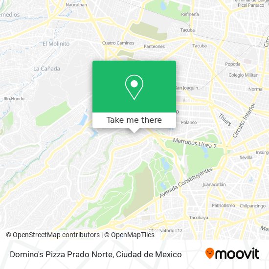 Domino's Pizza Prado Norte map
