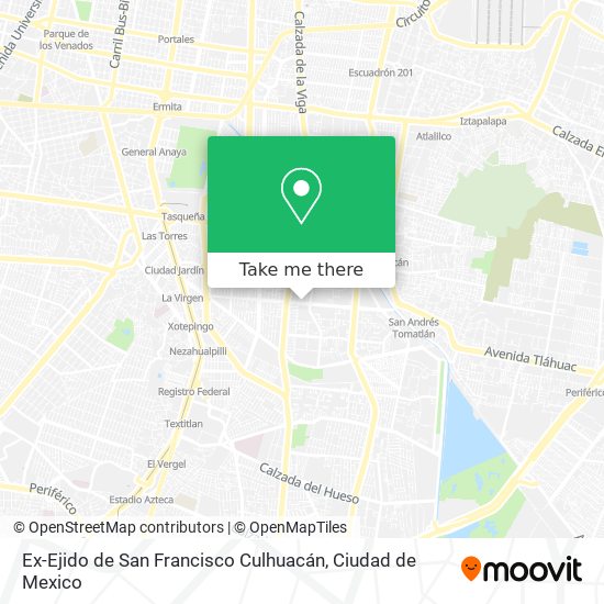 Mapa de Ex-Ejido de San Francisco Culhuacán