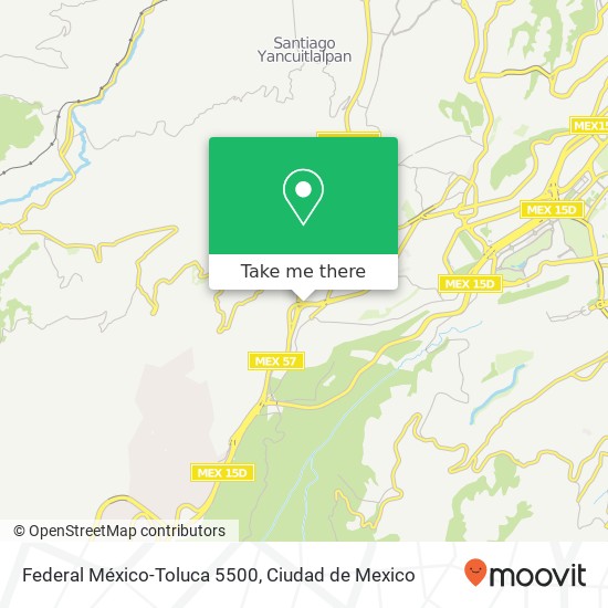 Federal México-Toluca 5500 map