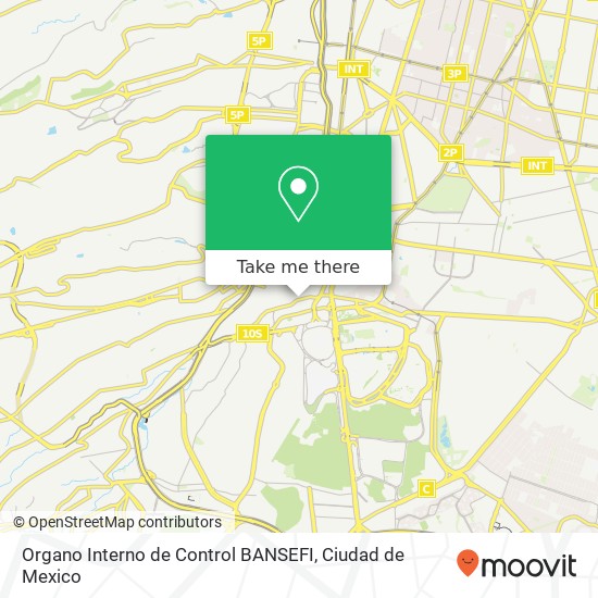 Organo Interno de Control BANSEFI map